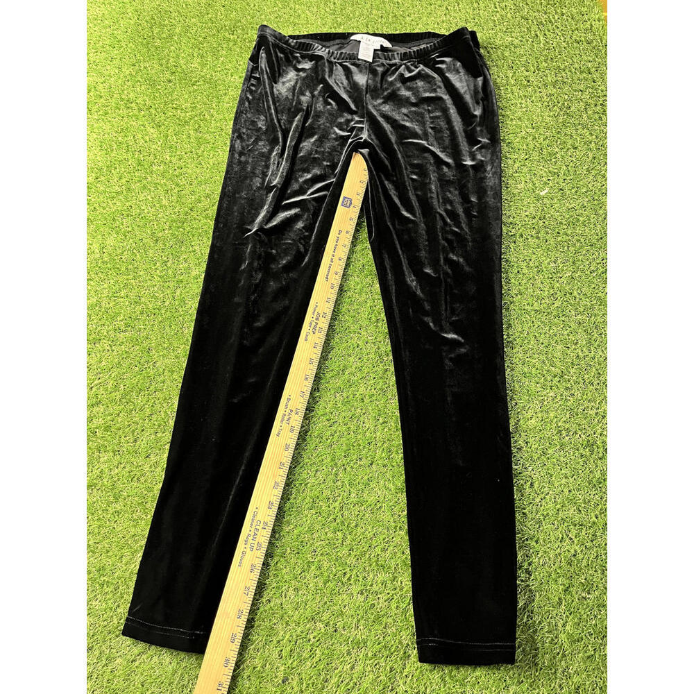 à la carte Women's Black‎ Velvet Leggings XL